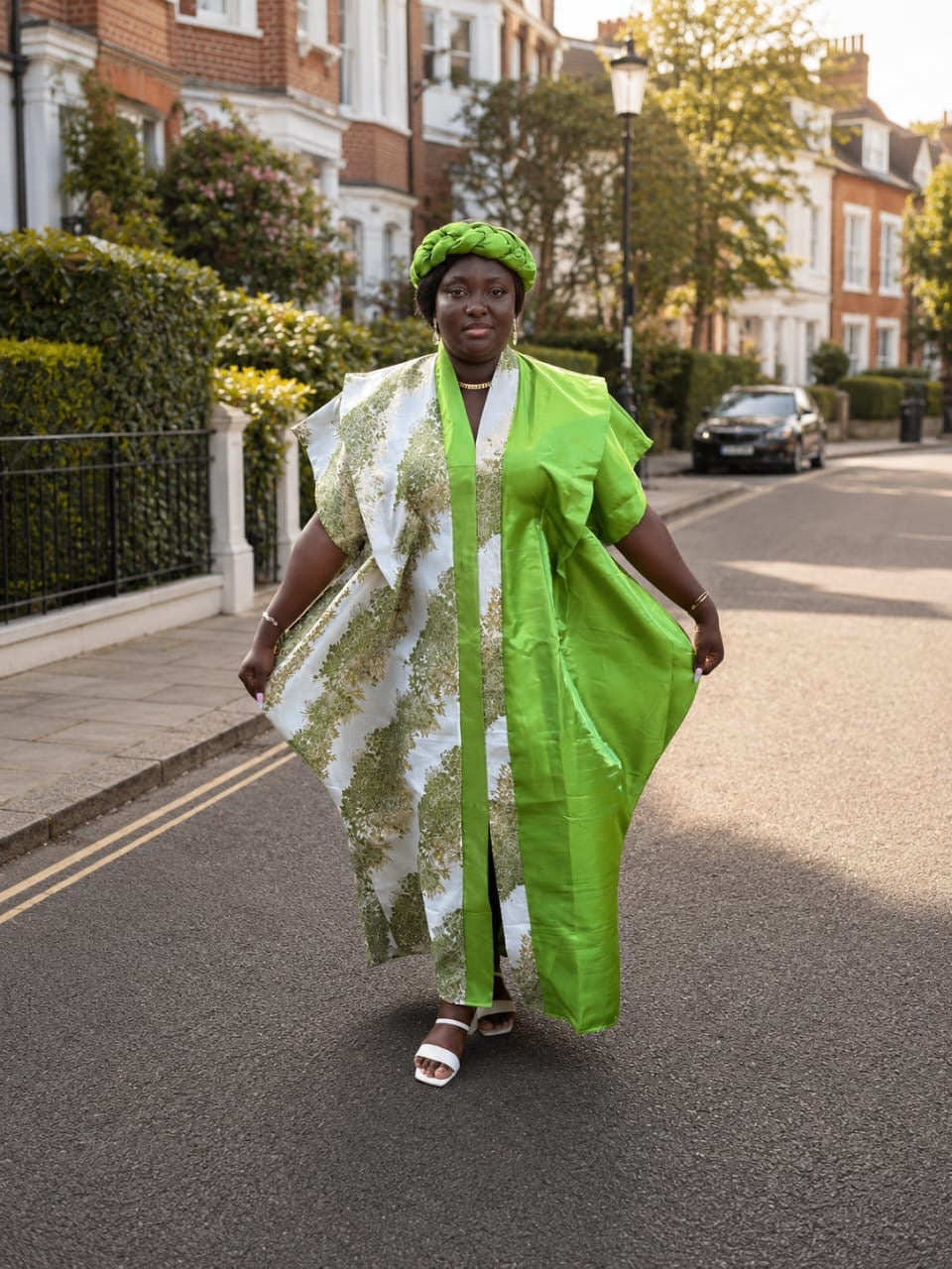 Regal floral boubou (green)