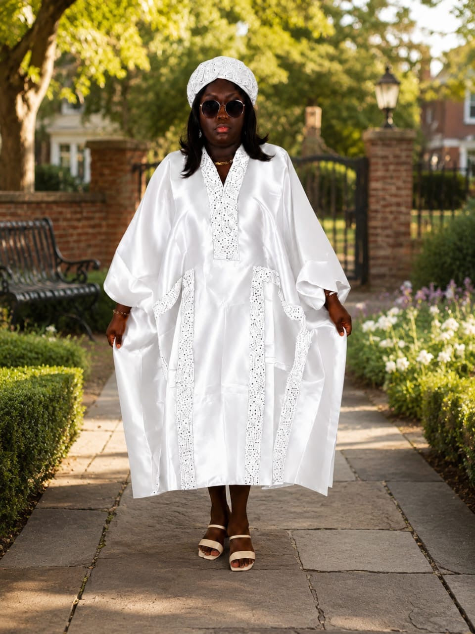 Luxe drape boubou (white)
