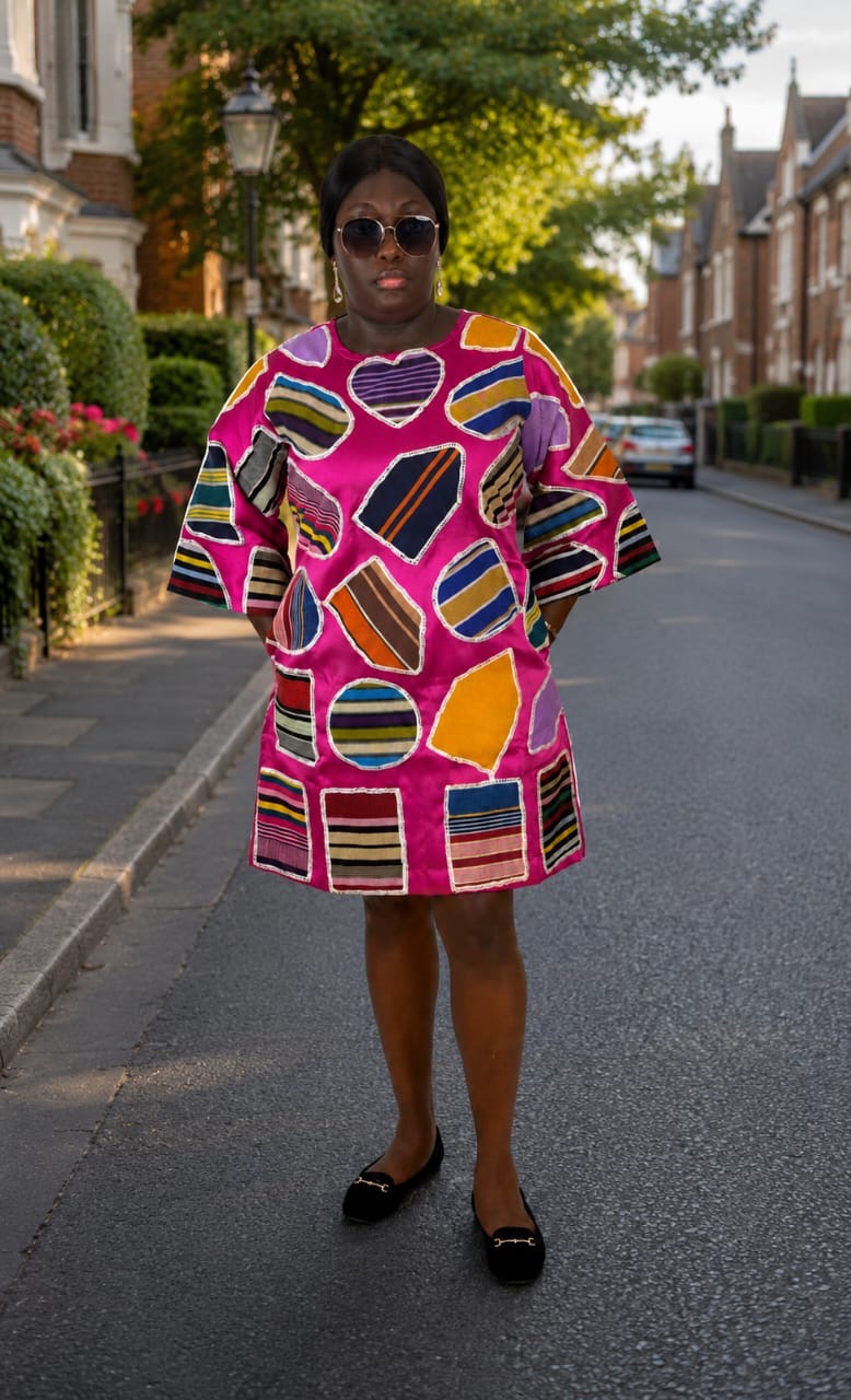 Mikado mosaic dress