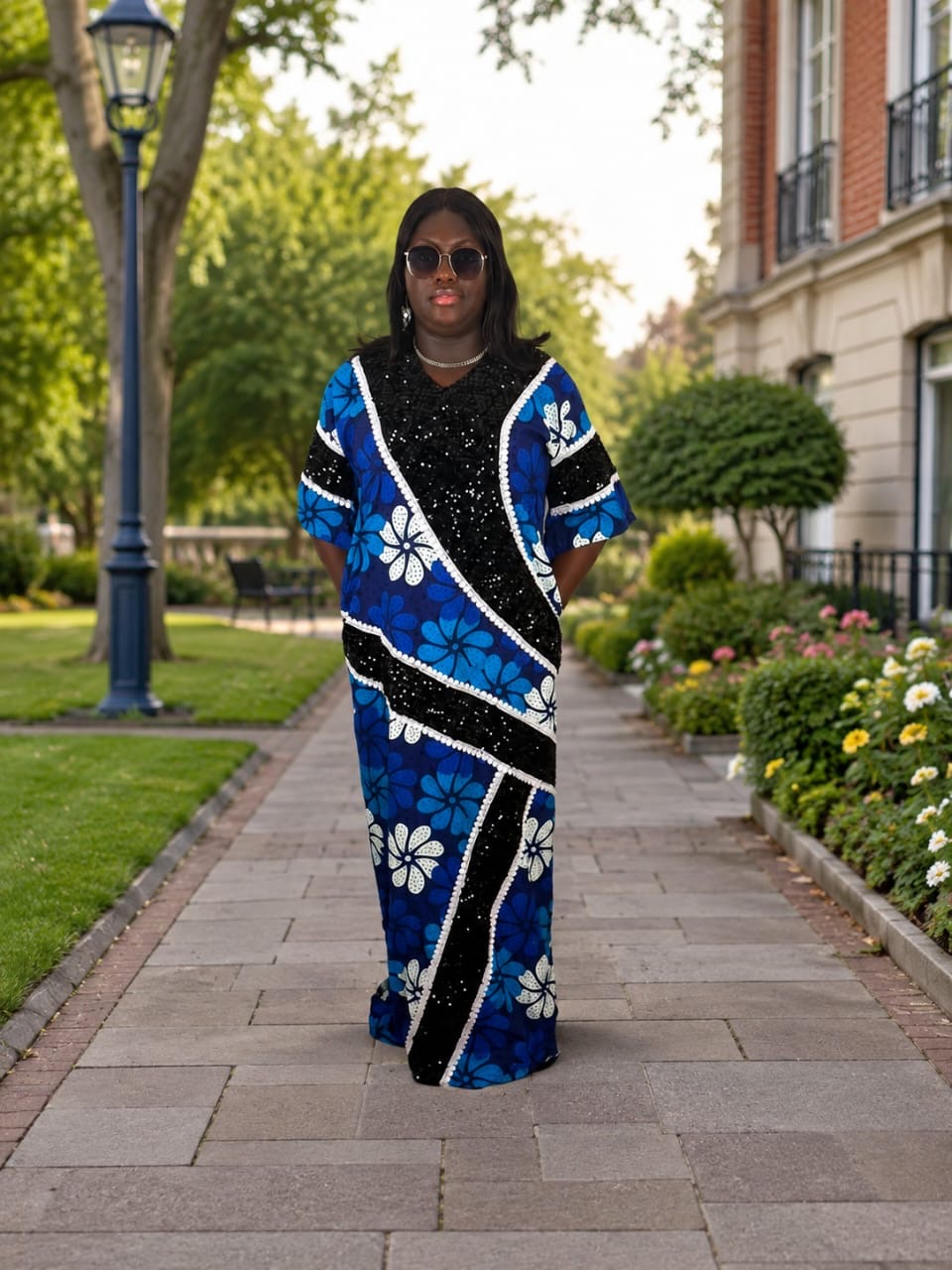 Royal sequins gown (blue)