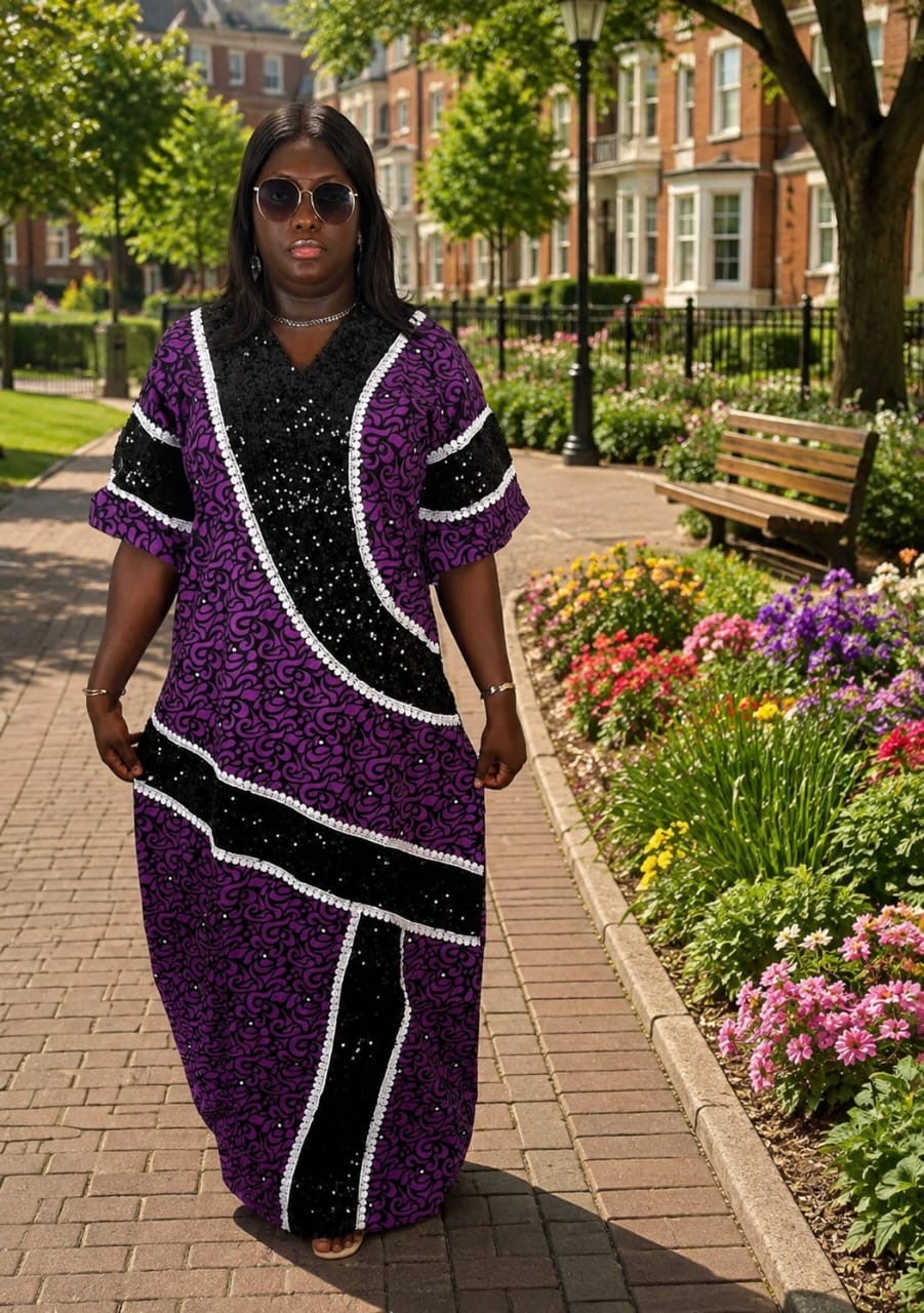 Royal sequins gown (purple)
