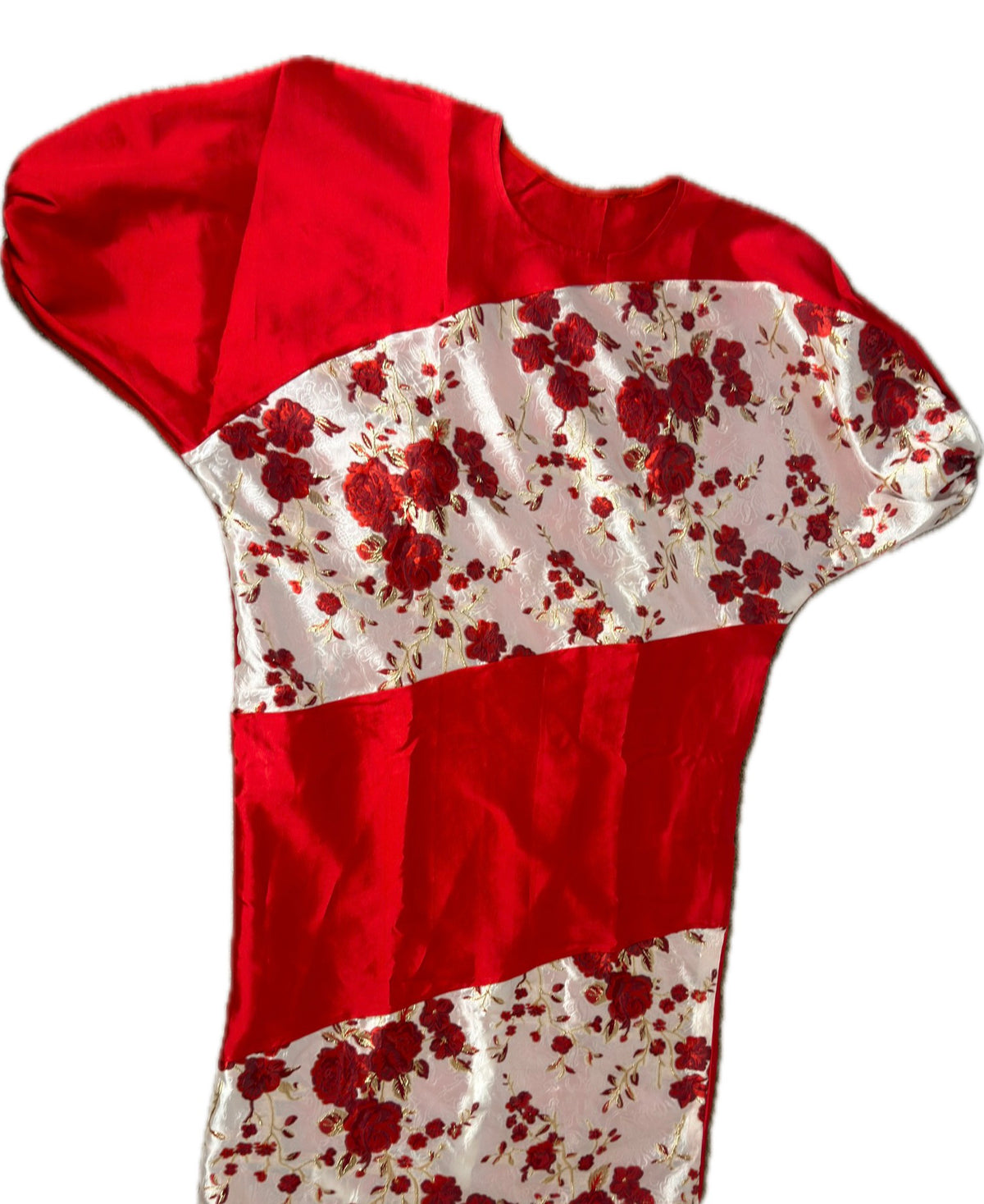 Ivory floral boubou- front view