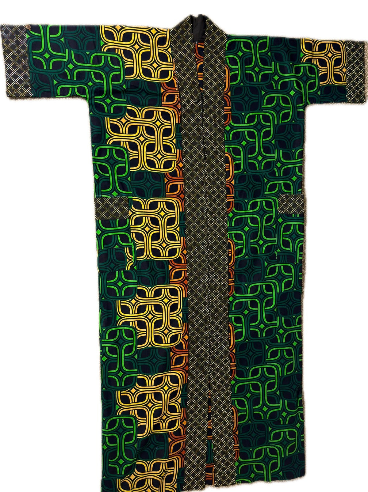 Emerald kimono gown- front view